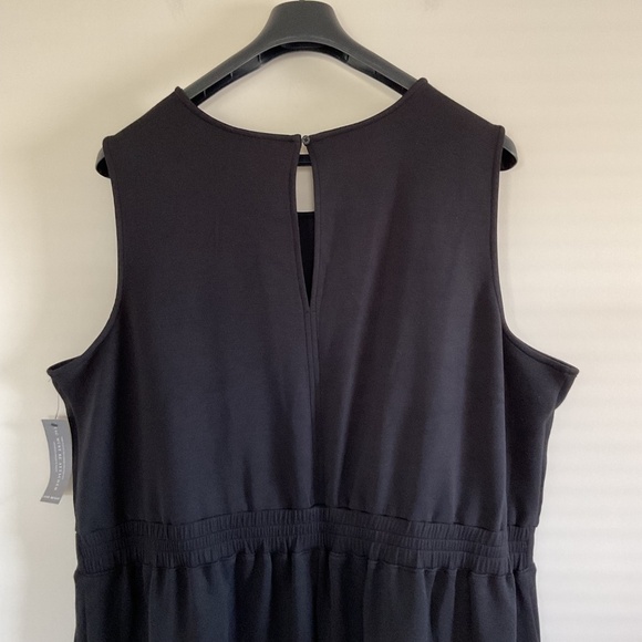 Lane Bryant Journey Elastic Tie-Waist Wide Leg Jumpsuit Sz 30/32 keyhole back - Picture 7 of 16